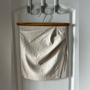 Faux leather mini skirt